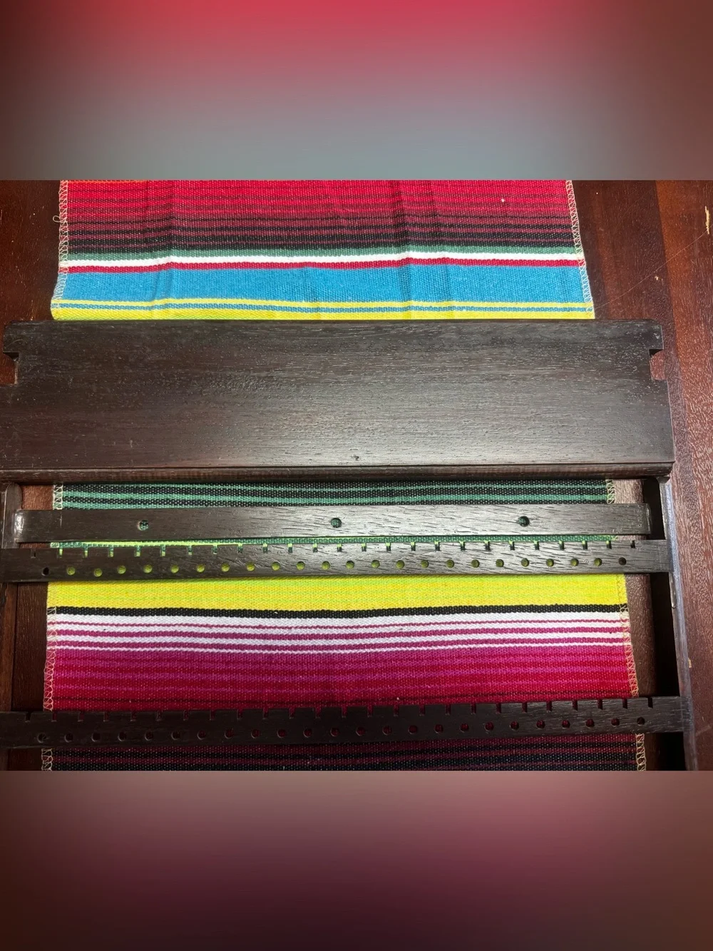 Vintage wooden earring holder shelf or wall mount